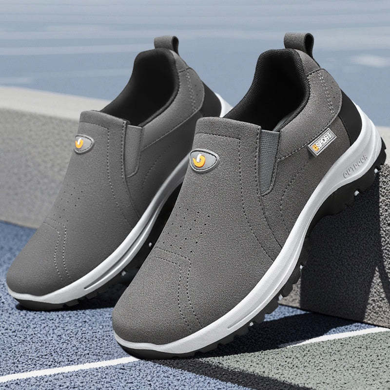 Men's Comfortable Breathable Lightweight Double Layer Waterproof Wide Toe Walking Shoes Orthopedic Shoes-SCSLUXE