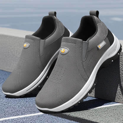 Men's Comfortable Breathable Lightweight Double Layer Waterproof Wide Toe Walking Shoes Orthopedic Shoes-SCSLUXE