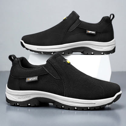 Men's Comfortable Breathable Lightweight Double Layer Waterproof Wide Toe Walking Shoes Orthopedic Shoes-SCSLUXE