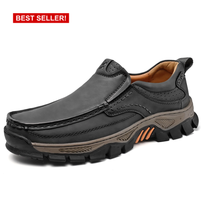 SCSluxe®️Men's Orthopedic Business Shoes - All-Day Arch Support, Breathable Leather & Non-Slip Comfort (🎁Free Socks Giveaway🧦)