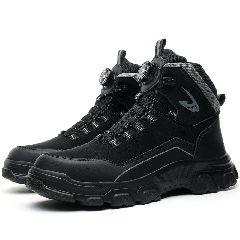 Men's Steel Toe Hand Stitched Cow Leather Boots Motorcycle Boots Work 