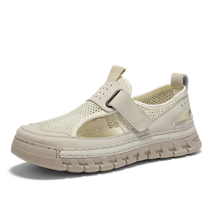 (⏳49% OFF)Men's Mesh Fisherman Sandals – Hook & Loop, Non-Slip for Wading & Fishing