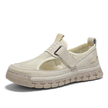 (⏳49% OFF)Men's Mesh Fisherman Sandals – Hook & Loop, Non-Slip for Wading & Fishing