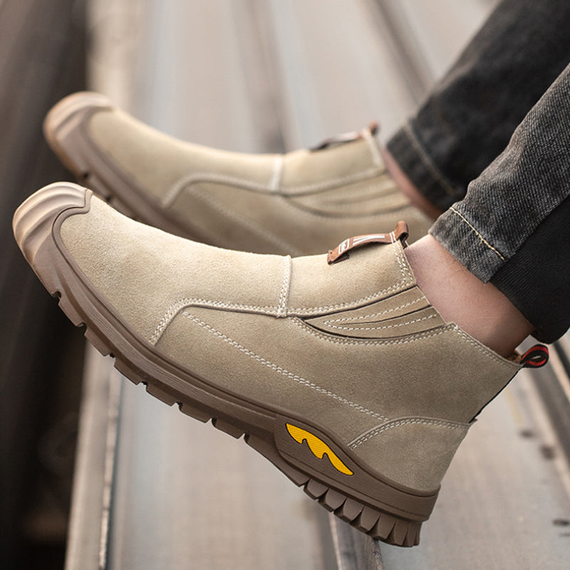 (🤜Work Hard for 5+ Years) Men's Anti-Smash Anti-Puncture Comfortable Lightweight Work Boots Waterproof Breathable Hiking Boots-SCSLUXE