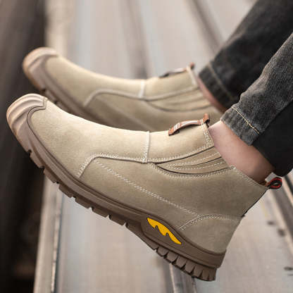 (🤜Work Hard for 5+ Years) Men's Anti-Smash Anti-Puncture Comfortable Lightweight Work Boots Waterproof Breathable Hiking Boots-SCSLUXE