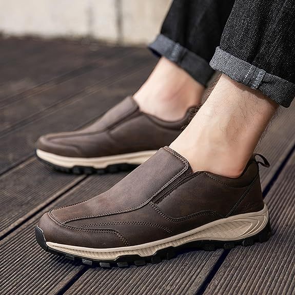 Men's Genuine Leather Breathable And Comfortable Orthopedic Outdoor Sneakers