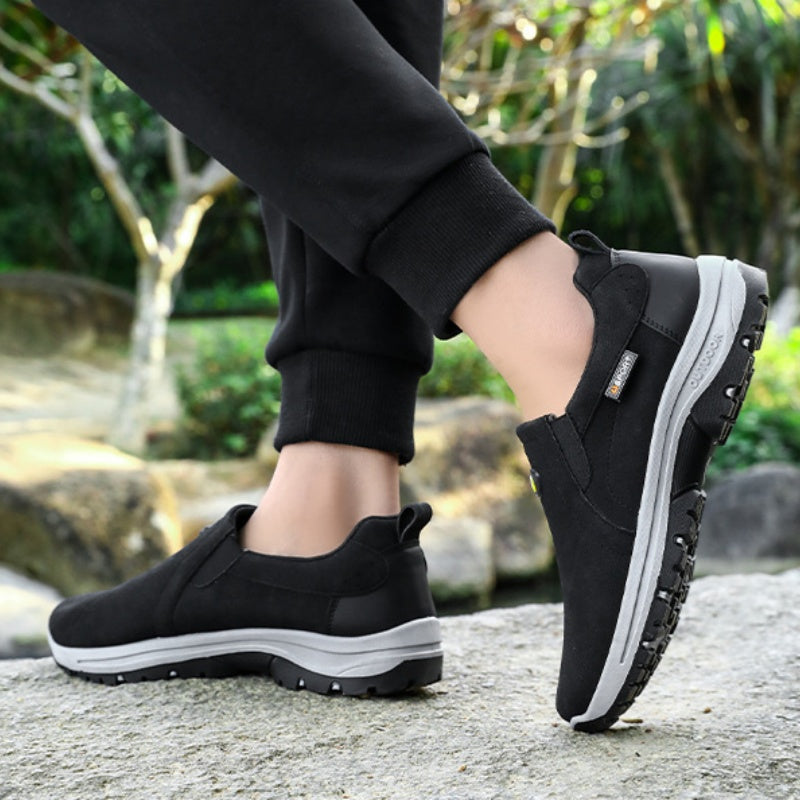 Men's Comfortable Breathable Lightweight Double Layer Waterproof Wide Toe Walking Shoes Orthopedic Shoes-SCSLUXE