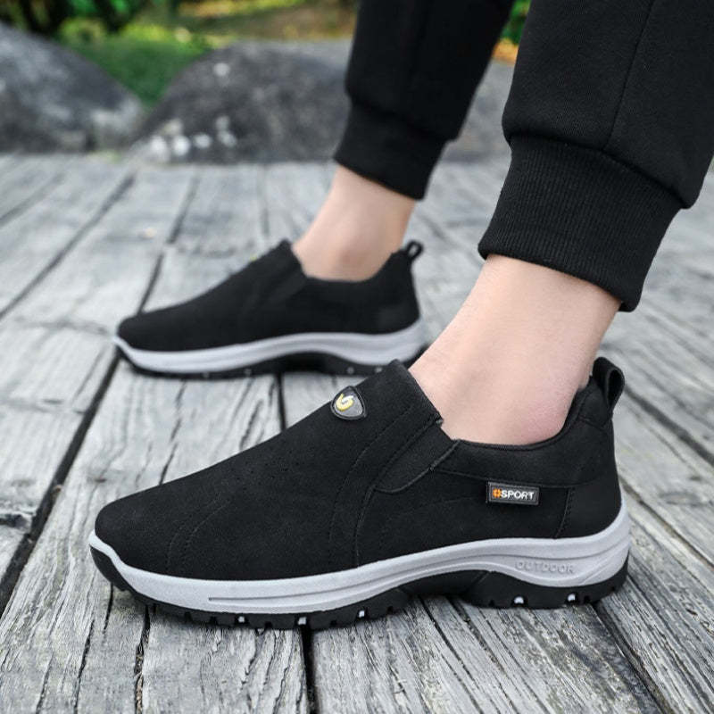 Men's Comfortable Breathable Lightweight Double Layer Waterproof Wide Toe Walking Shoes Orthopedic Shoes-SCSLUXE