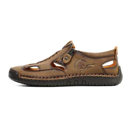 (⏳NOW ON: 49% OFF Sale! 🔥)Mens Casual Shoes Summer Breathable Sneakers Loafers Walking Shoes Hand Made Lace-Up Leather Dress Flats Shoes for Driving Business Working Office-SCSLUXE