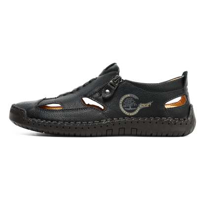 (⏳NOW ON: 49% OFF Sale! 🔥)Mens Casual Shoes Summer Breathable Sneakers Loafers Walking Shoes Hand Made Lace-Up Leather Dress Flats Shoes for Driving Business Working Office-SCSLUXE