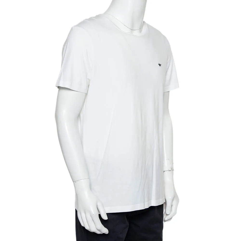Minimalist Bee Embroidered T-Shirt – Casual Cotton Tee
