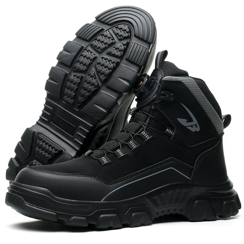 Men's Steel Toe Hand Stitched Cow Leather Boots Motorcycle Boots Work Boots Hiking Boots