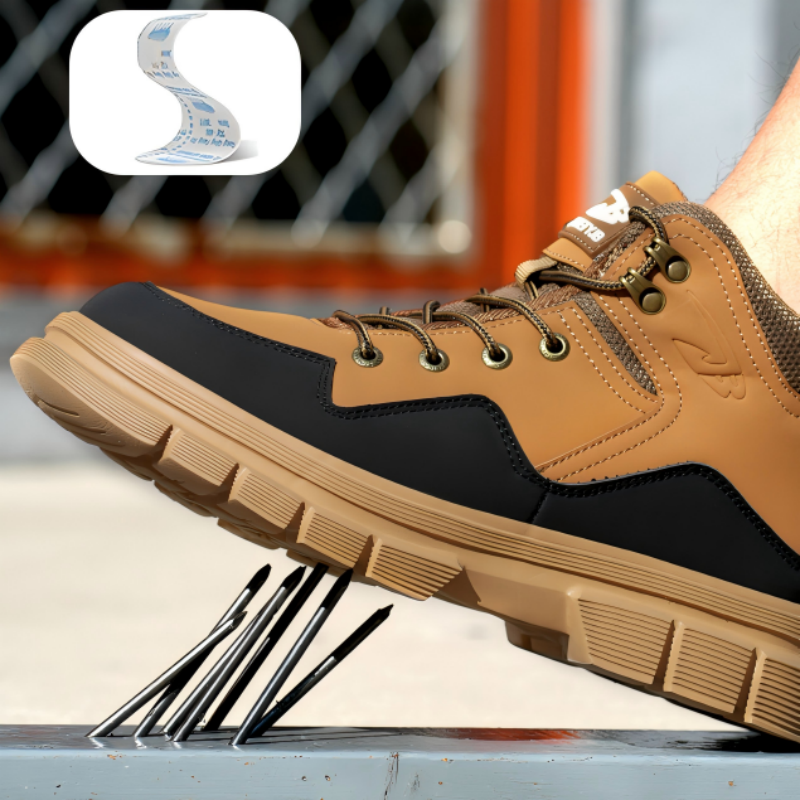 Men’s Steel Toe Outdoor Boots Work Boots Motorcycle Boots – Safety ,Indestructible, Anti-Smash, Puncture-Proof, Waterproof-SCSLUXE