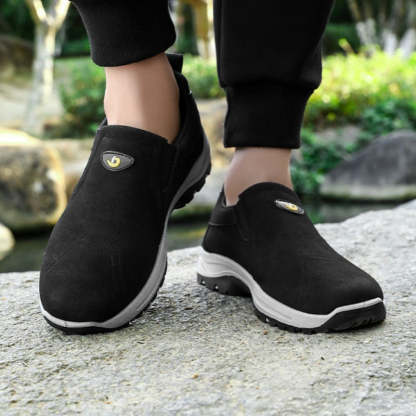 Men's Comfortable Breathable Lightweight Double Layer Waterproof Wide Toe Walking Shoes Orthopedic Shoes-SCSLUXE