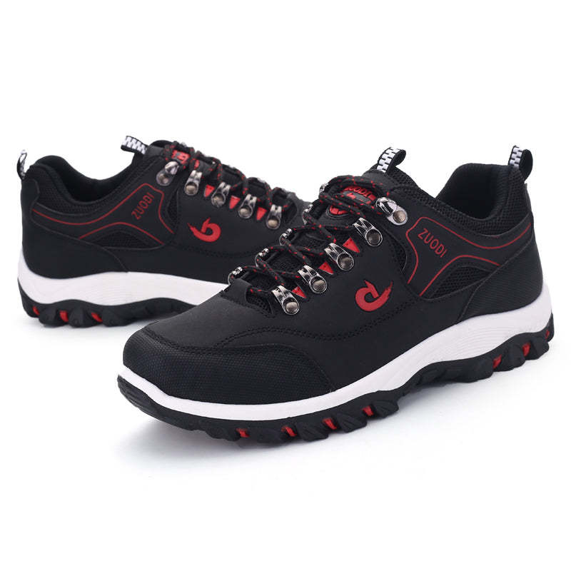 Men's Waterproof Puncture-Resistant Round-Toe Orthopedic Walking Hiking Shoes