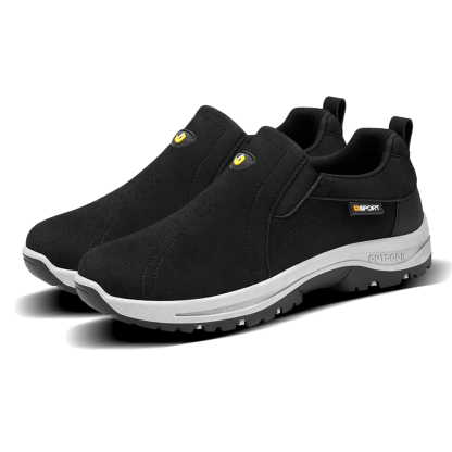 Men's Comfortable Breathable Lightweight Double Layer Waterproof Wide Toe Walking Shoes Orthopedic Shoes-SCSLUXE