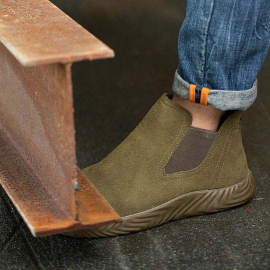 (Multiple Protection👍)High Quality Work Boots - Super Wear-Resistant Leather Material Kevlar Sole Anti-Impact Steel Toe Orthotic Insole-SCSLUXE