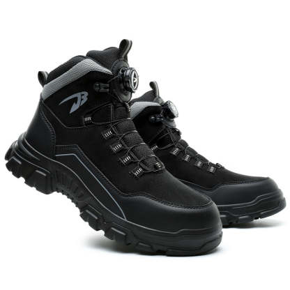 Men's Steel Toe Hand Stitched Cow Leather Boots Motorcycle Boots Work Boots Hiking Boots