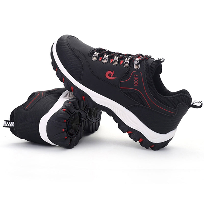 Men's Waterproof Puncture-Resistant Round-Toe Orthopedic Walking Hiking Shoes