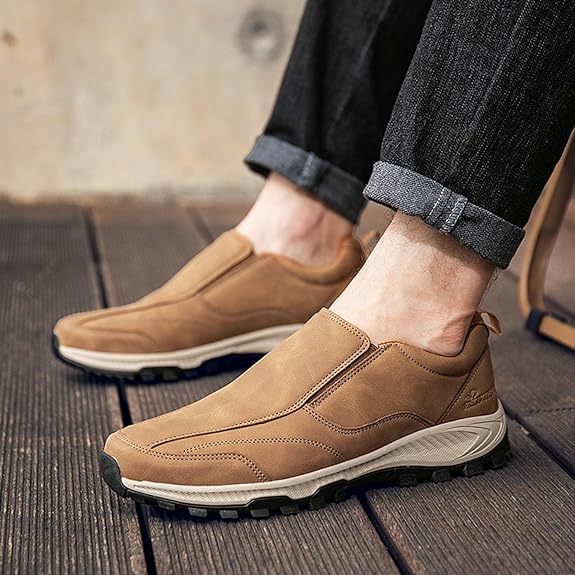 Men's Genuine Leather Breathable And Comfortable Orthopedic Outdoor Sneakers