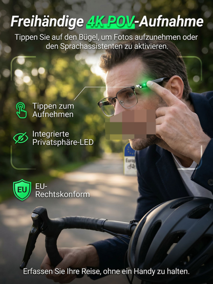 🕶️Intelligente KI-Übersetzung + 4K-Aufnahmen + photochrome Gläser – eine Brille für all Ihre Reisebedürfnisse🌍