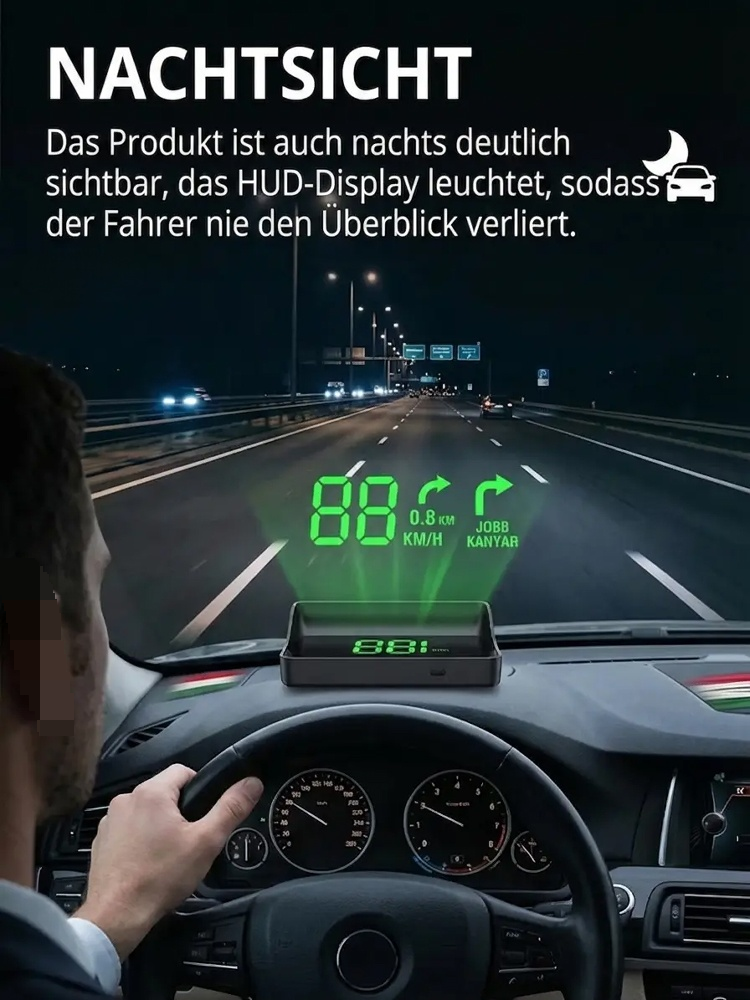 🚗 GPS-Head-Up-Display (HUD) – Plug & Play, verwandelt Ihr Fahrzeug im Handumdrehen in ein intelligentes Cockpit
