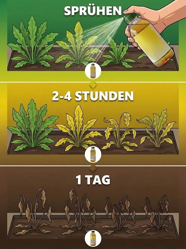 💥 Einmal sprühen und Unkraut wird samt Wurzel vernichtet – kein Nachwachsen mehr!