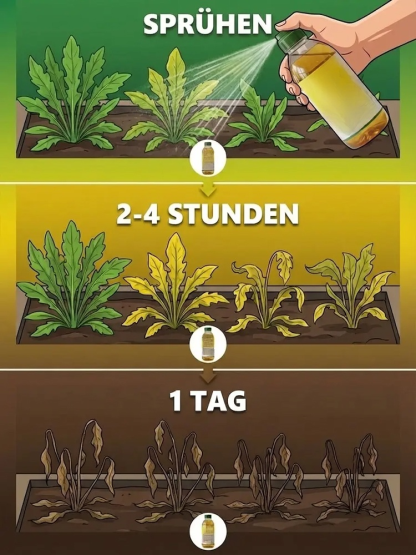 💥 Einmal sprühen und Unkraut wird samt Wurzel vernichtet – kein Nachwachsen mehr!