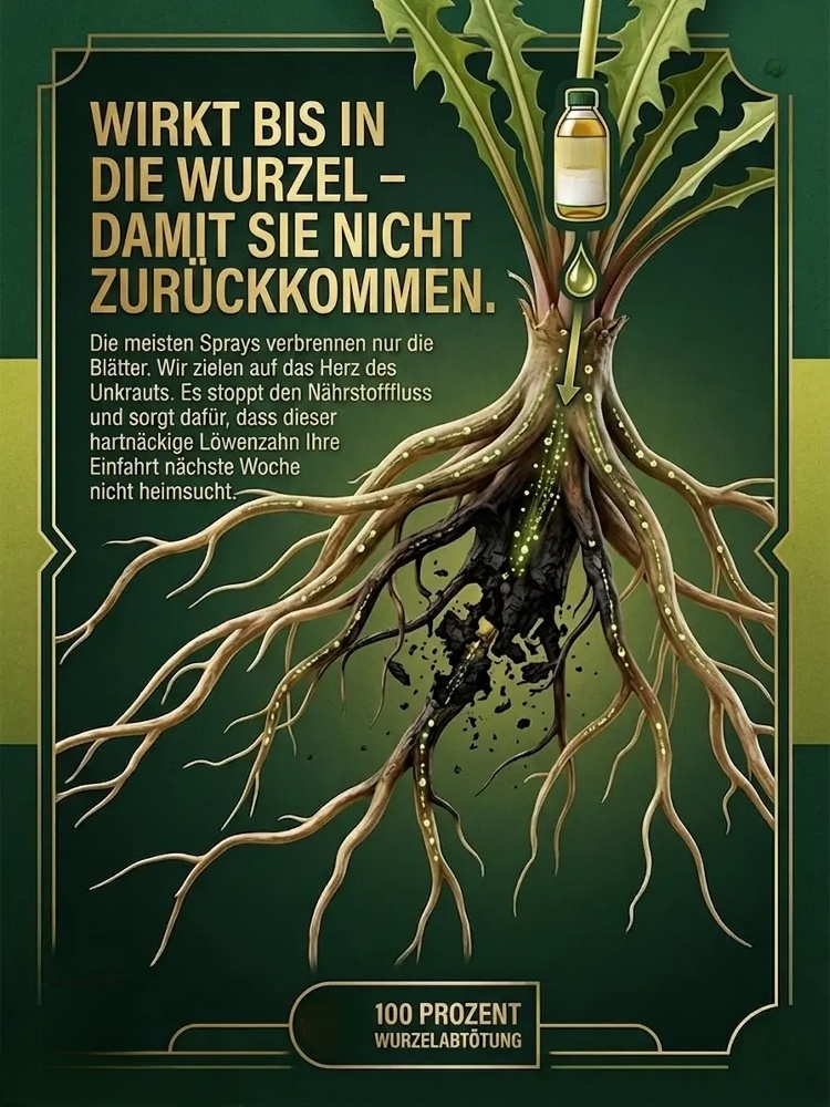 💥 Einmal sprühen und Unkraut wird samt Wurzel vernichtet – kein Nachwachsen mehr!