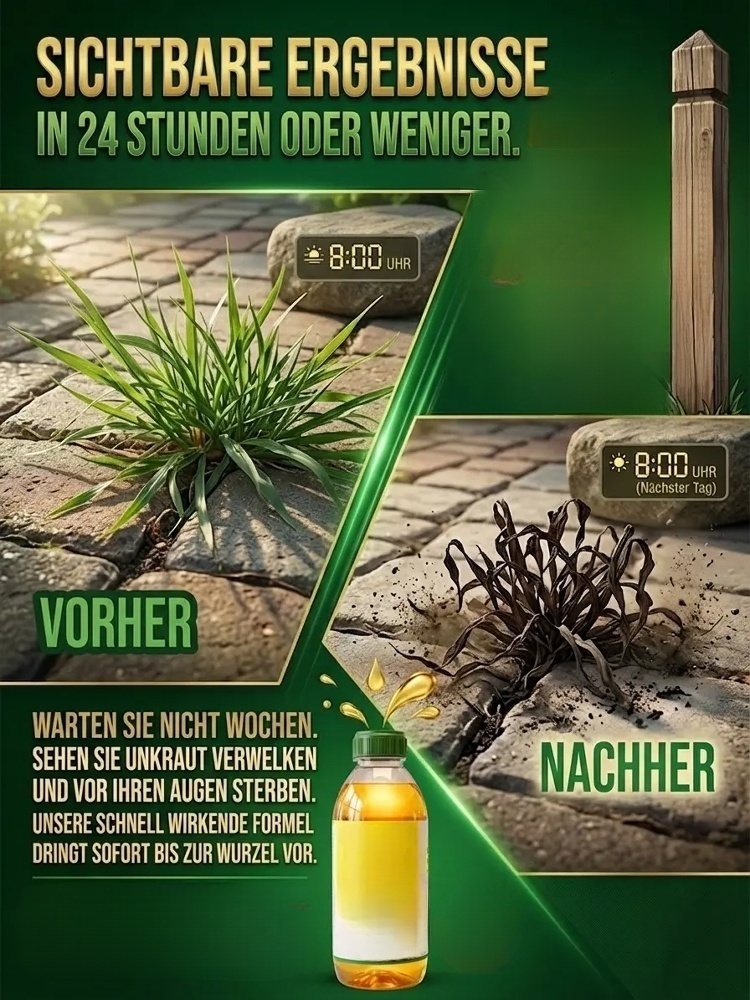 💥 Einmal sprühen und Unkraut wird samt Wurzel vernichtet – kein Nachwachsen mehr!