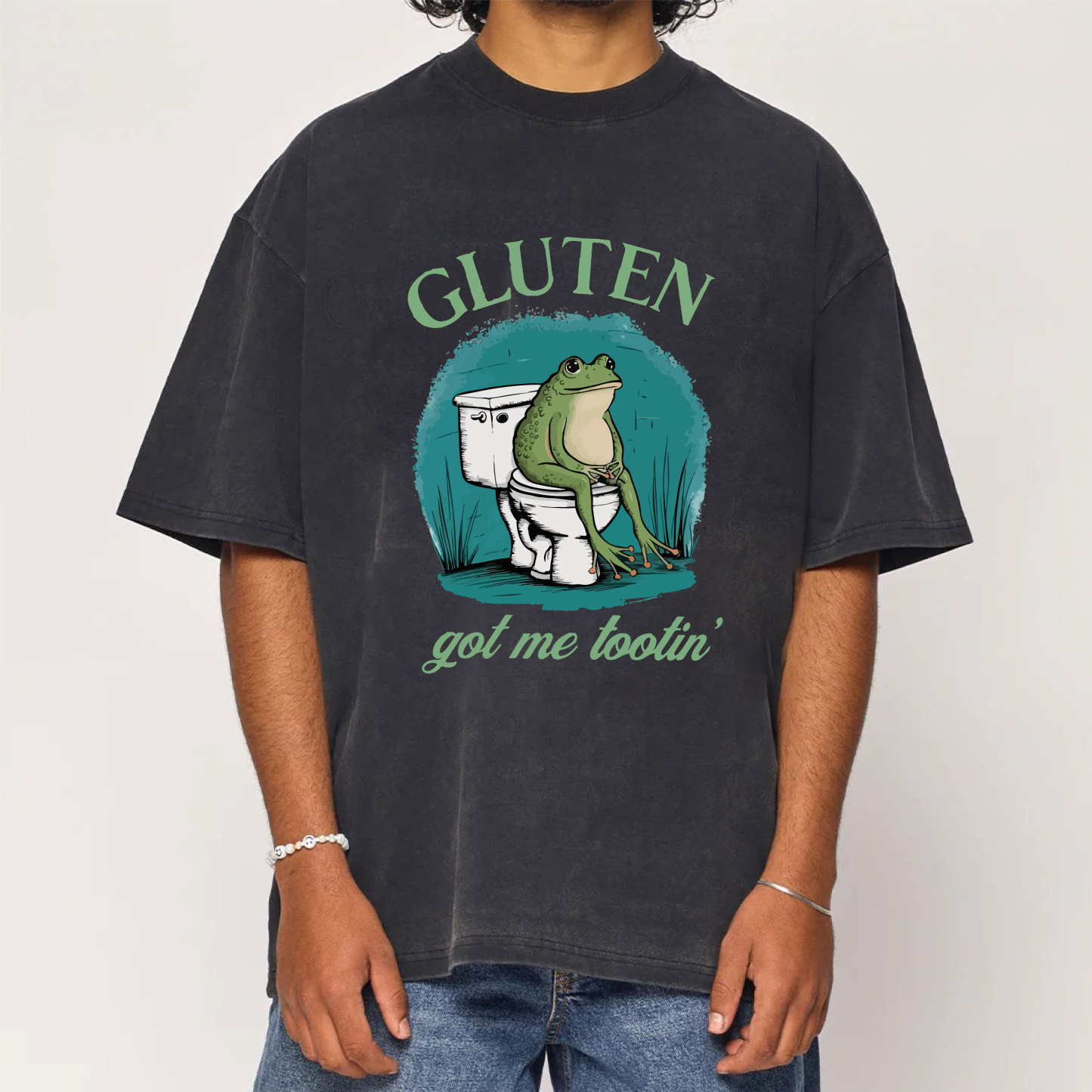 Gluten Got Me Tootin' Washed T-Shirt
