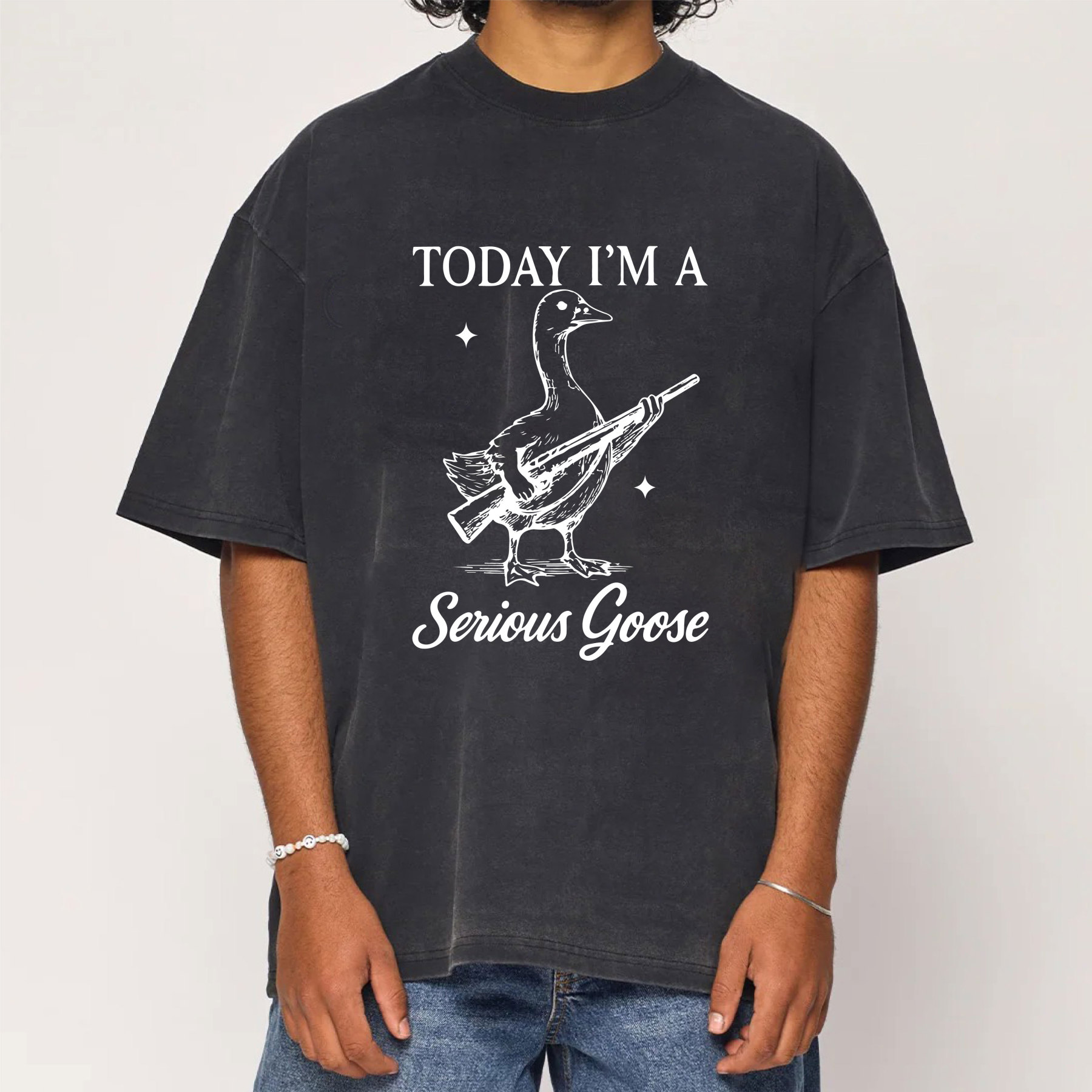 Today I'm A Serious Goose Washed T-Shirt