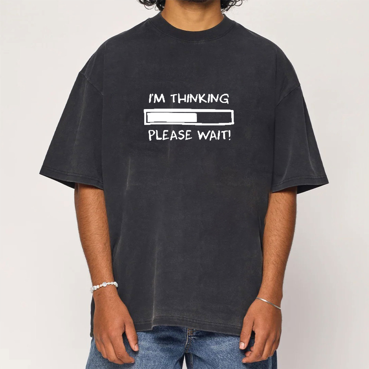 I'm Thinking Please Wait Washed T-Shirt