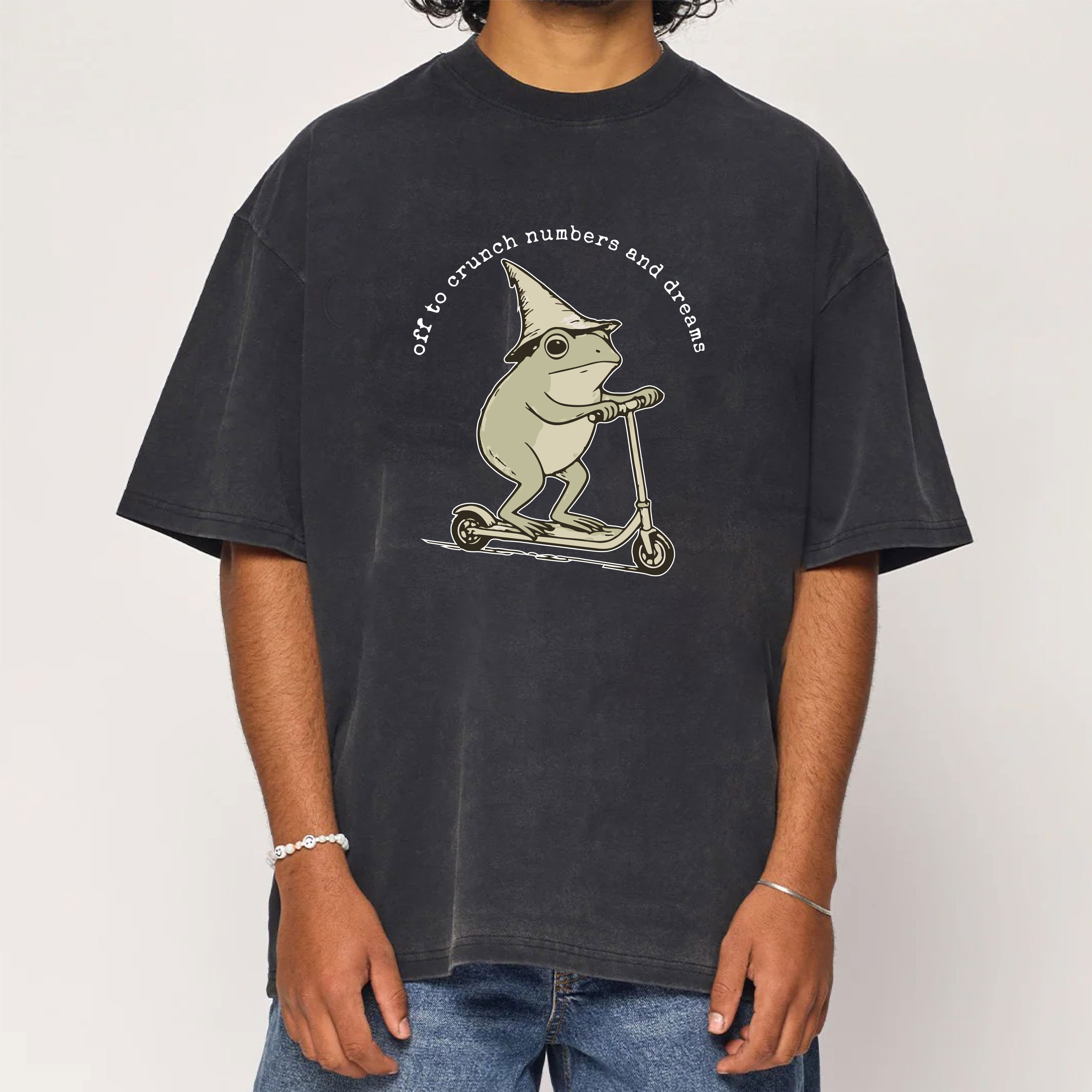 Off To Crunch Numbers And Dreams Washed T-Shirt