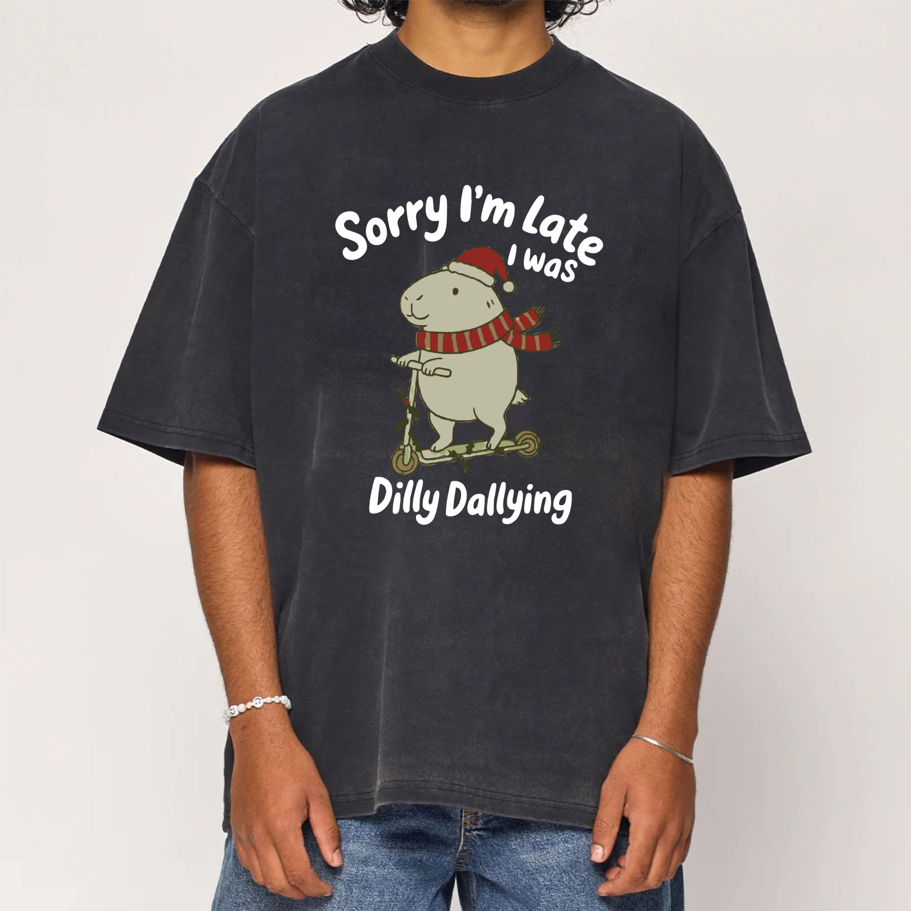 Sorry I'm Late I Was Dilly Dallying Washed T-Shirt