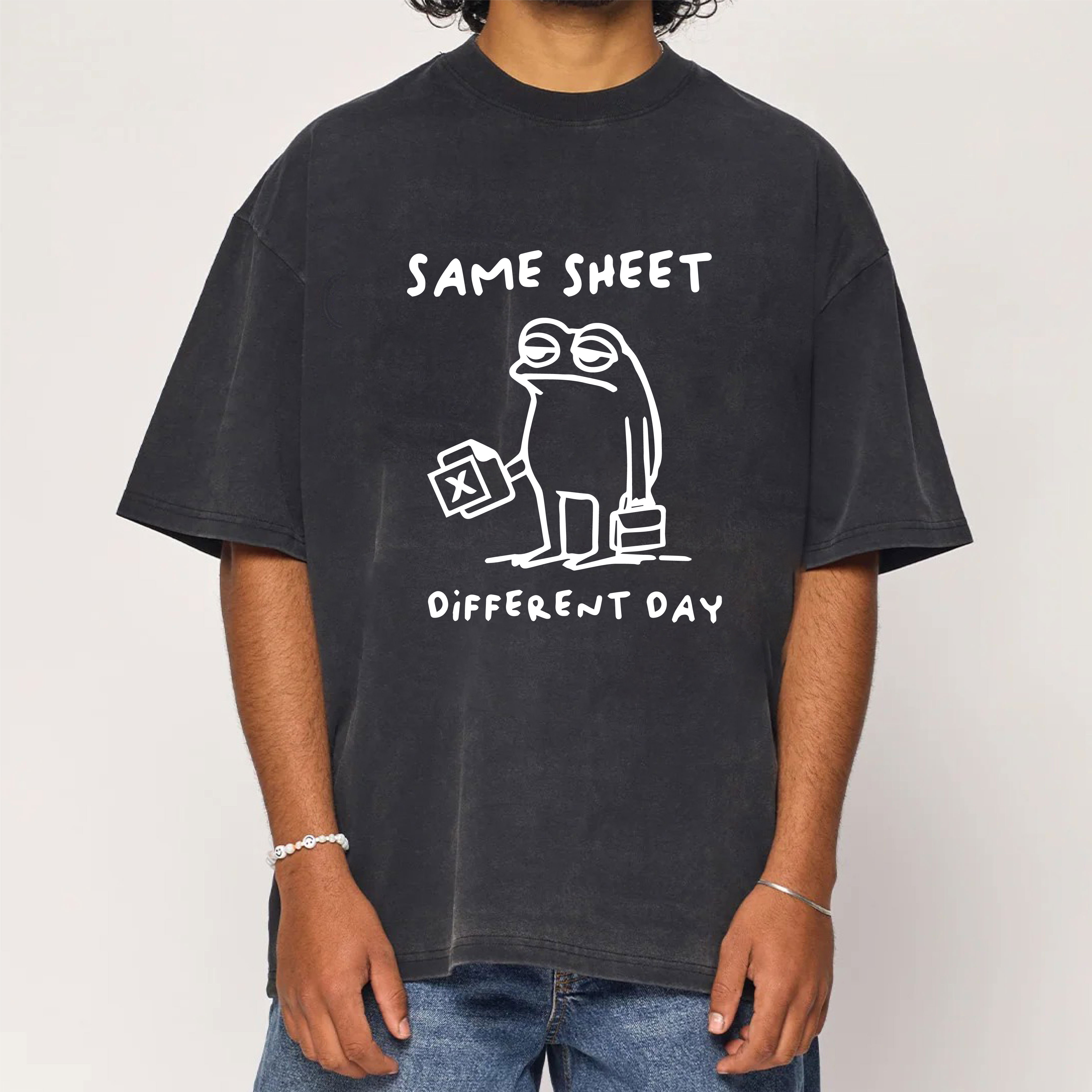 Same Sheet Different Day Washed T-Shirt