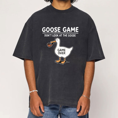 Goose Game Don’t Look at the Goose Washed T-Shirt