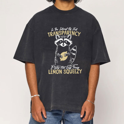 In The Interest of Full Transparency It was Not Easy Peasy Lemon Squeezy Washed T-Shirt