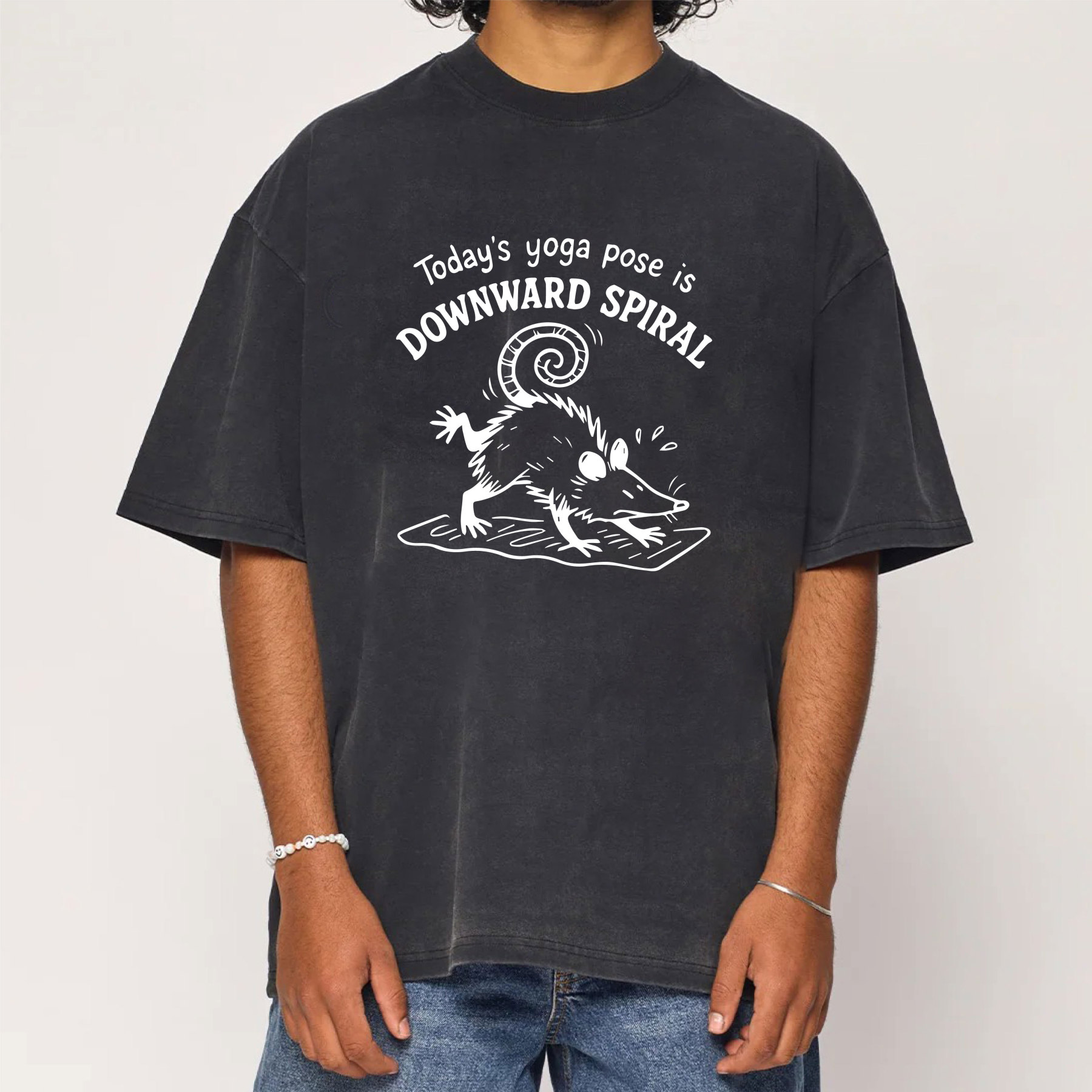 Today's Yoga Pose Is Downward Spiral Washed T-Shirt