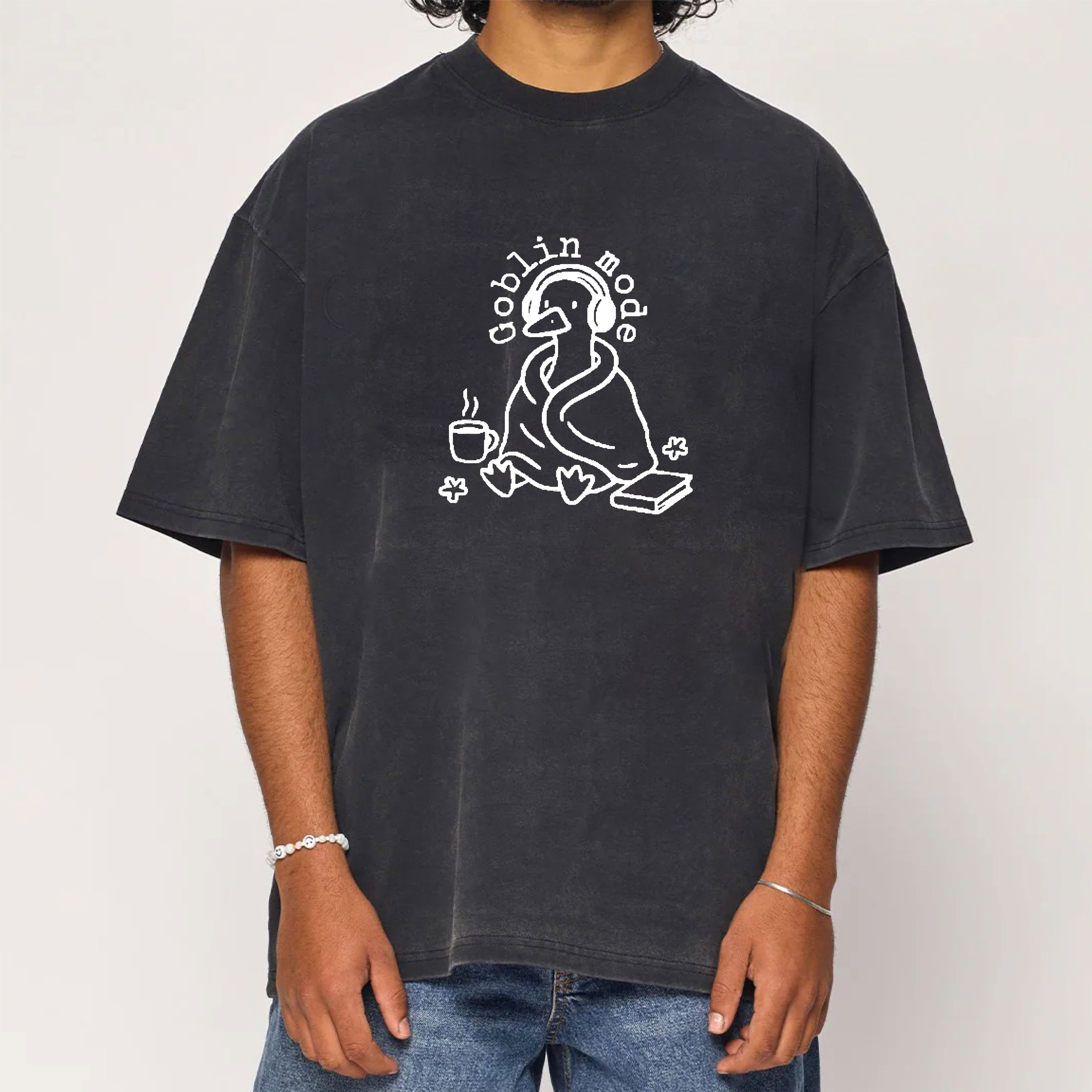 Cozy Goblin Mode Duck Washed T-Shirt