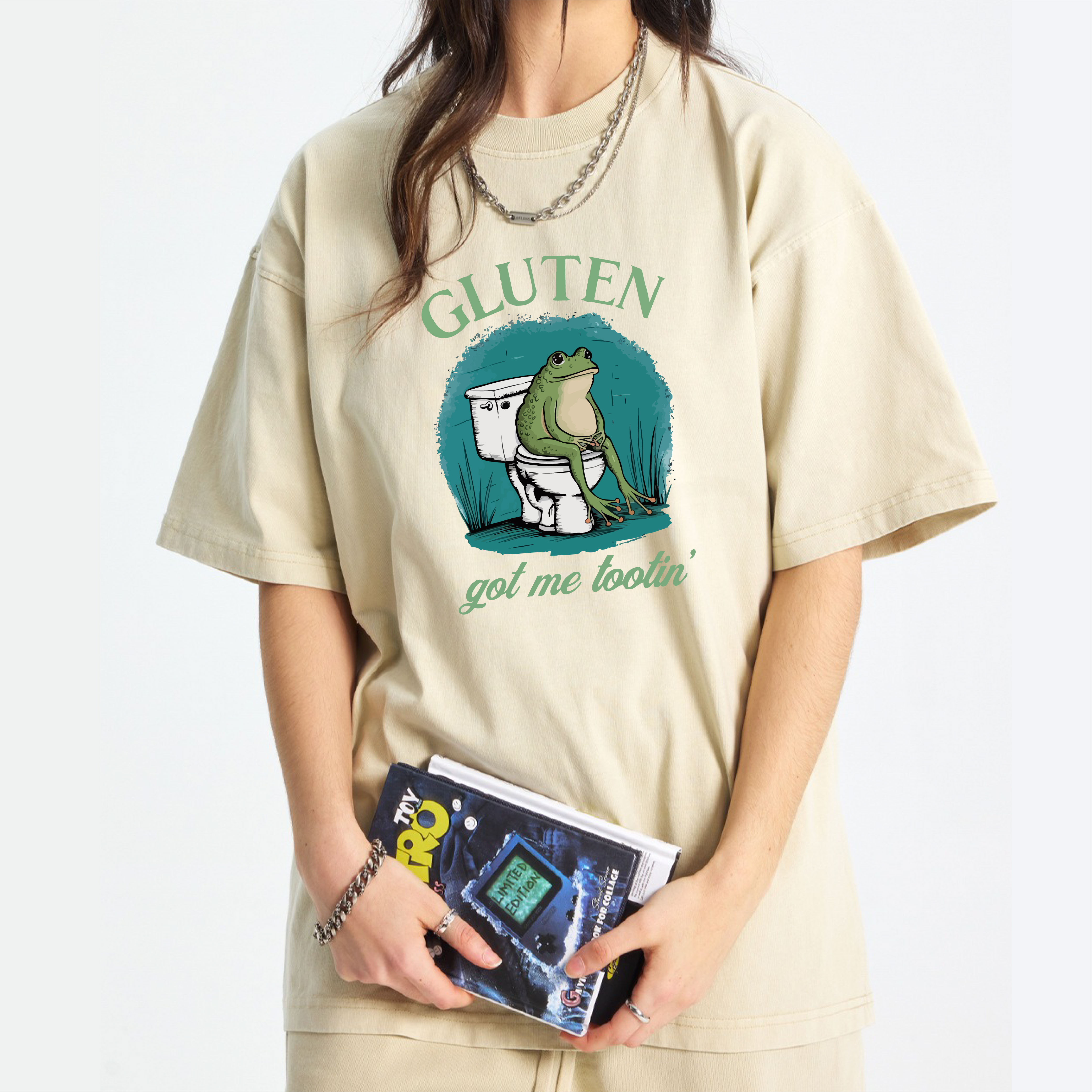Gluten Got Me Tootin' Washed T-Shirt
