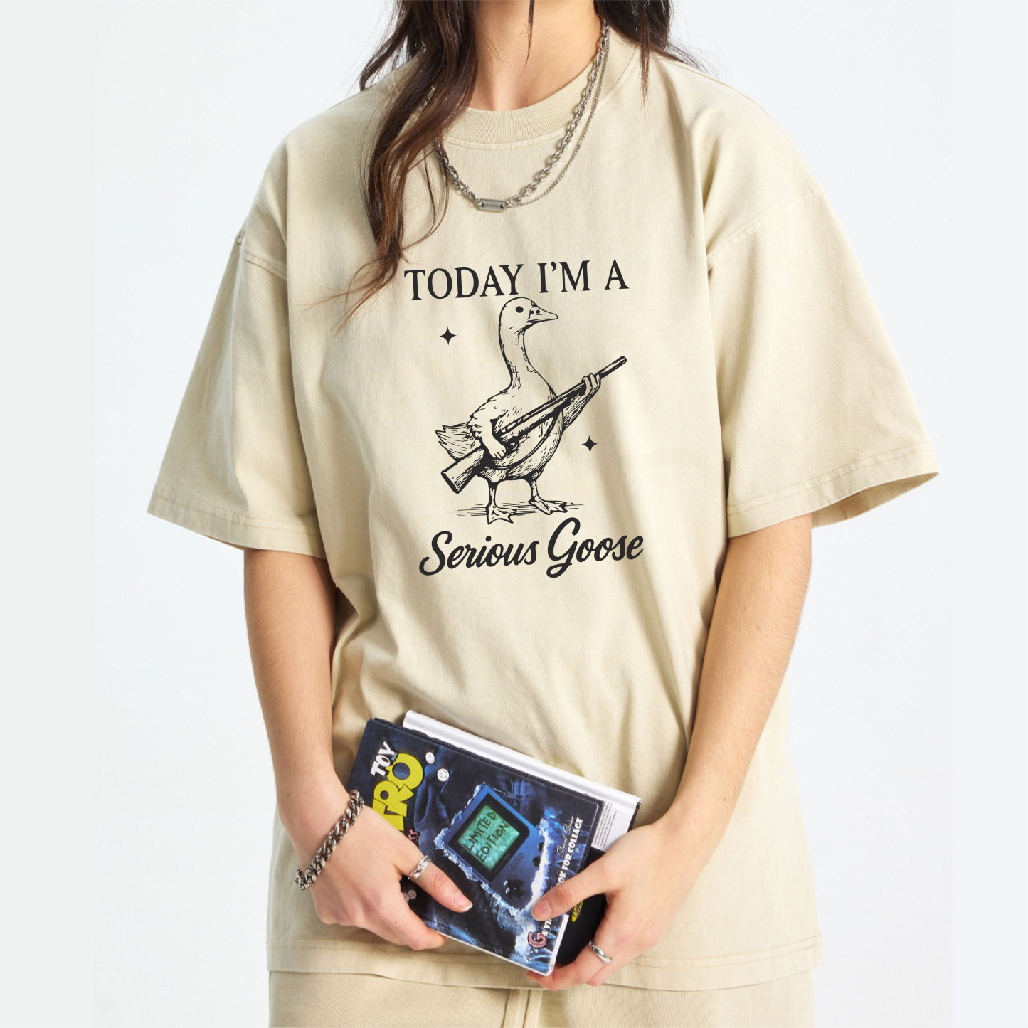 Today I'm A Serious Goose Washed T-Shirt