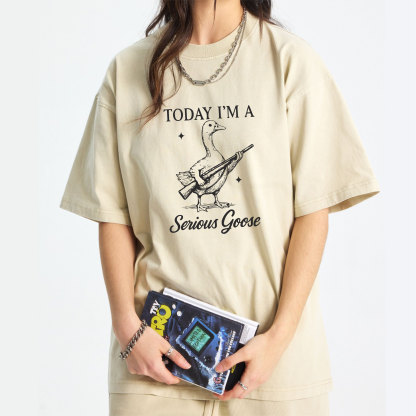 Today I'm A Serious Goose Washed T-Shirt