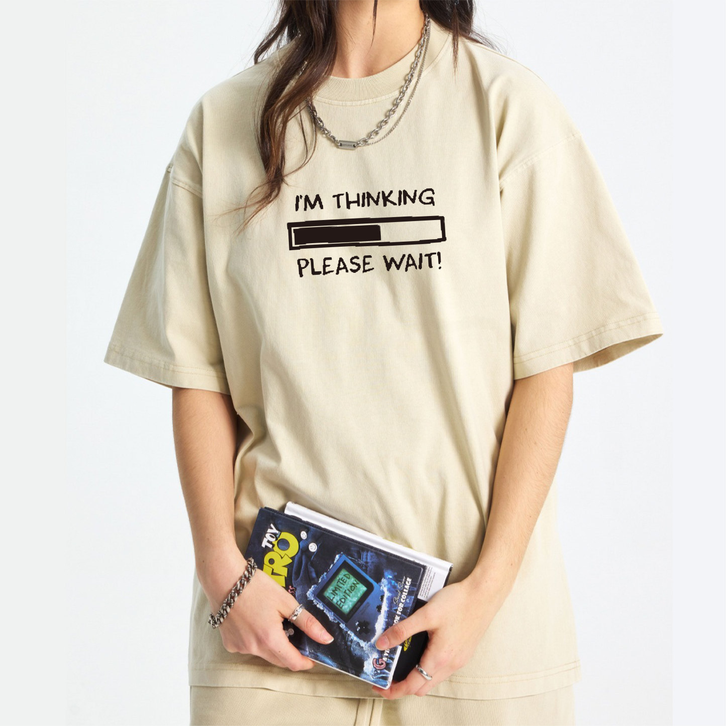 I'm Thinking Please Wait Washed T-Shirt