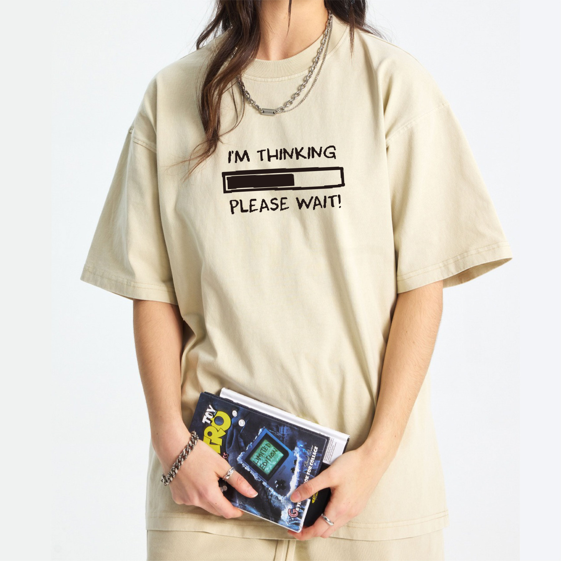 I'm Thinking Please Wait Washed T-Shirt