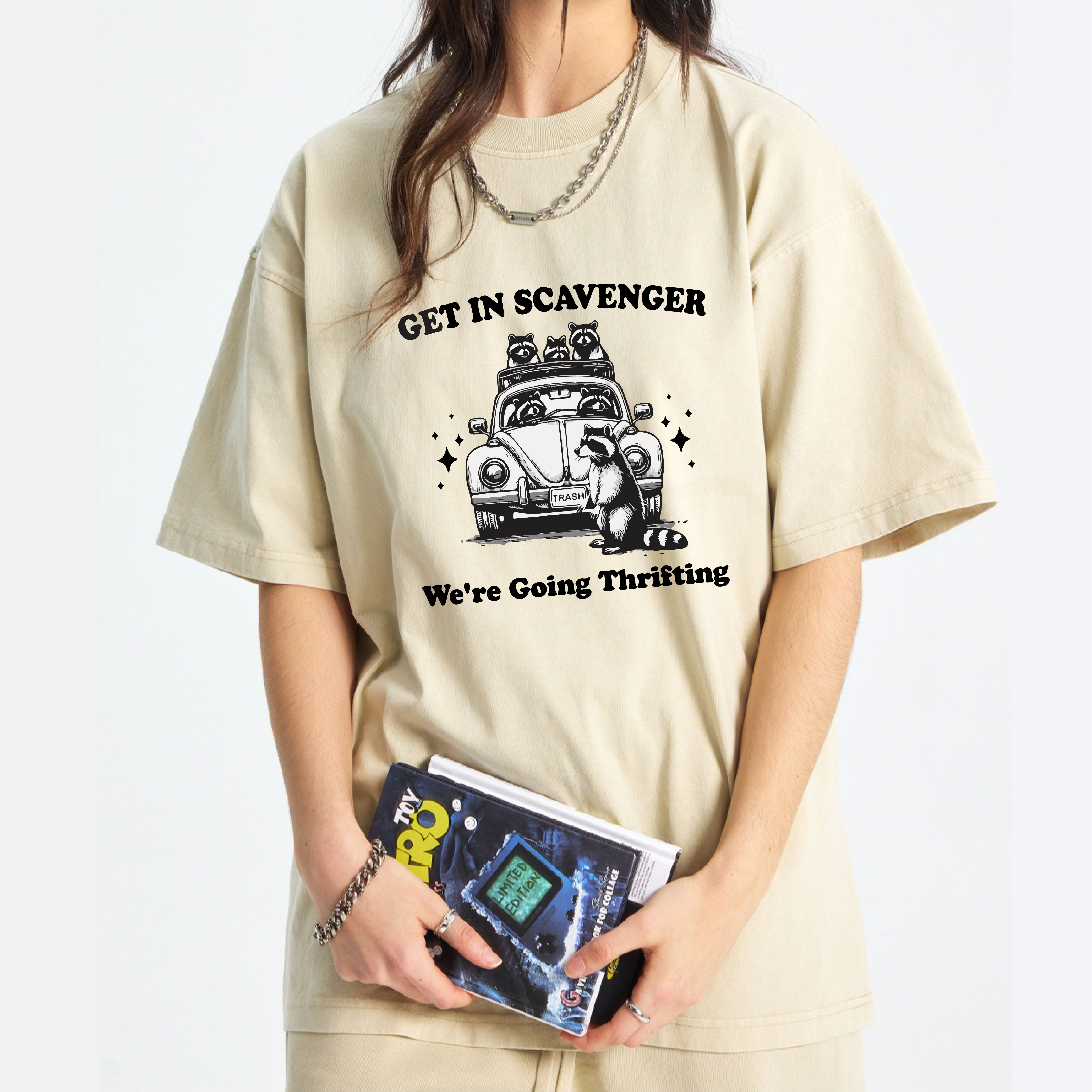 Get In Scavenger We're Going Thrifting Washed T-Shirt