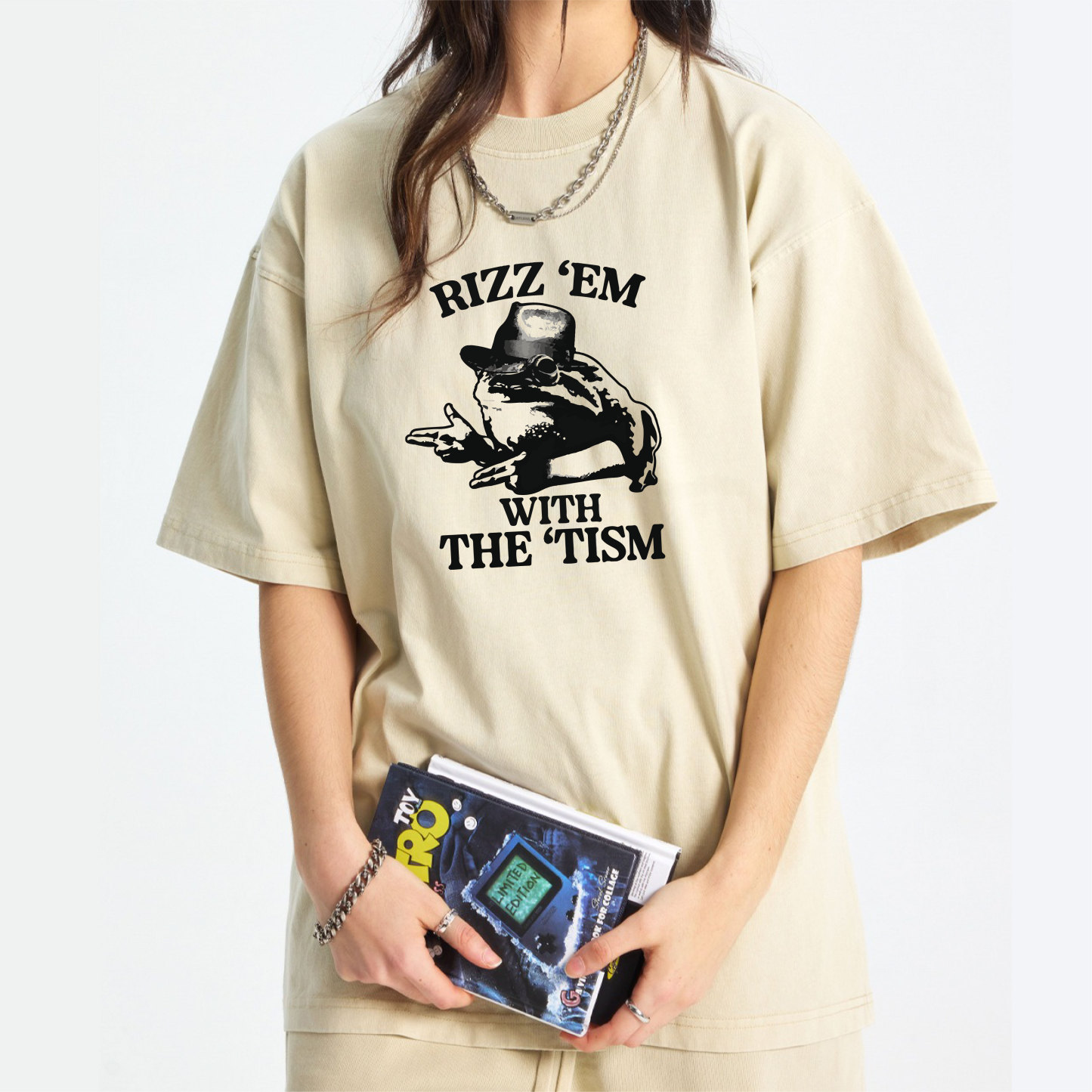 Rizz 'Em With the 'Tism Washed T-Shirt