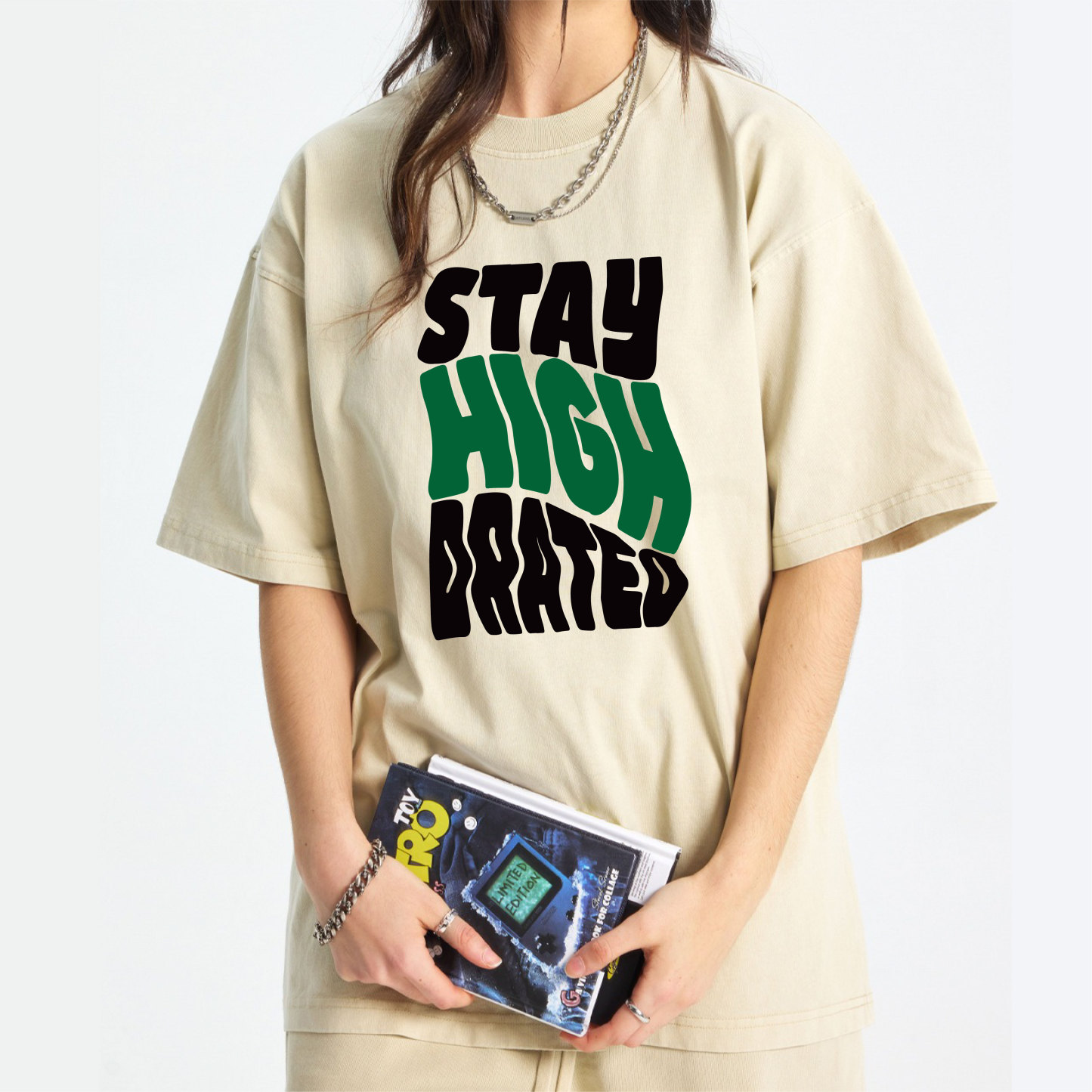 Stay High Drated Washed T-Shirt