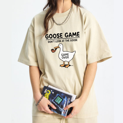 Goose Game Don’t Look at the Goose Washed T-Shirt