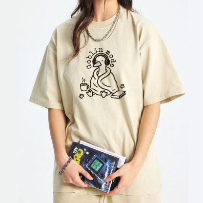 Cozy Goblin Mode Duck Washed T-Shirt